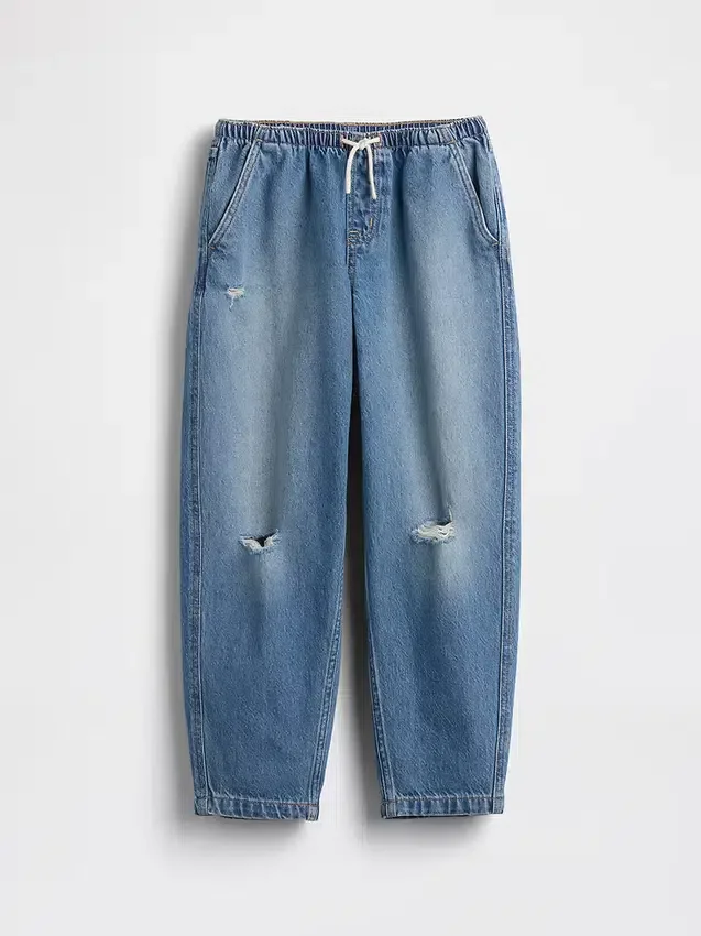 High Rise Easy Barrel-Jeans för barn
