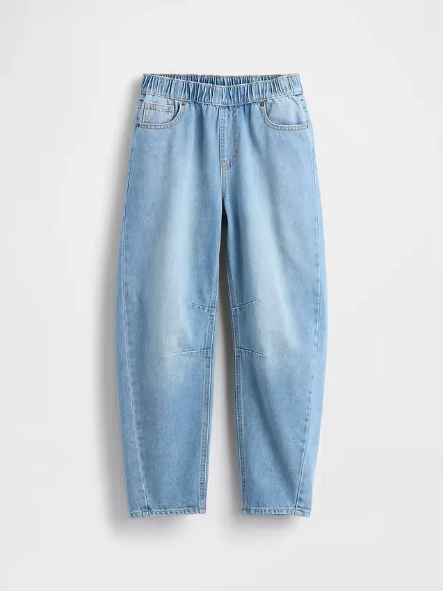 High Rise Easy Barrel-Jeans för barn