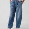 High Rise Easy Barrel-Jeans för barn