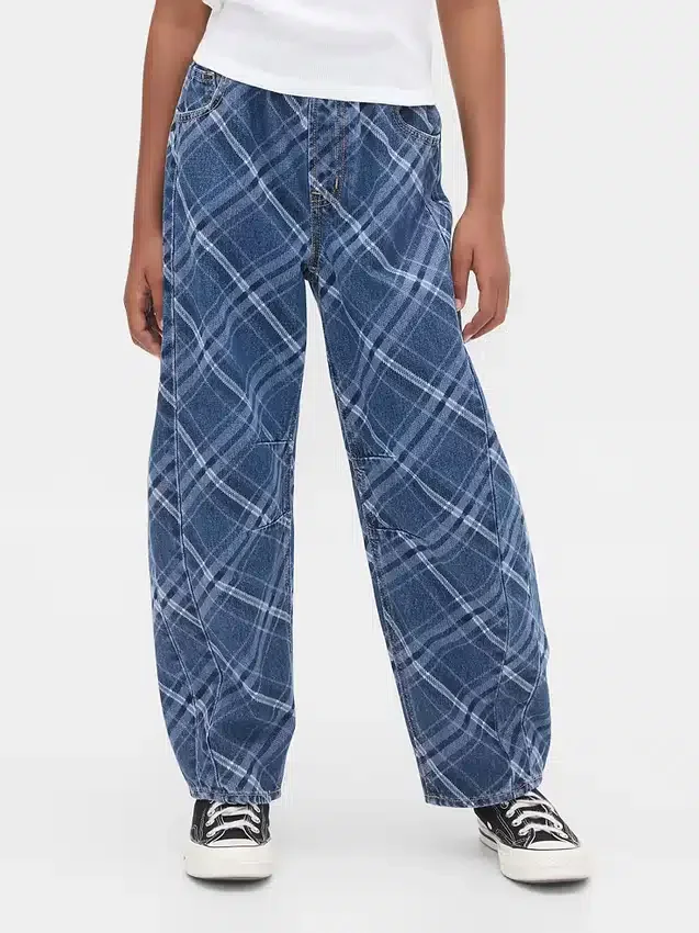 High Rise Easy Barrel-Jeans för barn