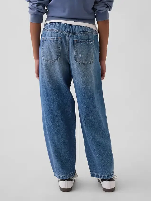 High Rise Easy Barrel-Jeans för barn
