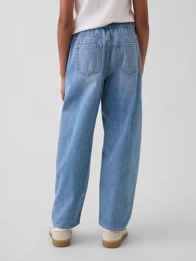 High Rise Easy Barrel-Jeans för barn