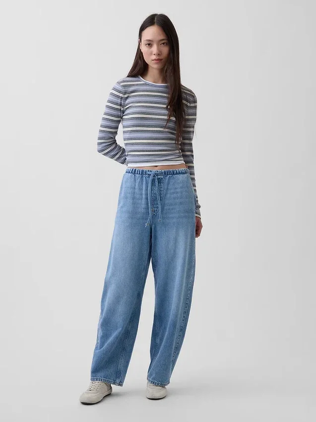 High Rise Ultrasoft Easy Barrel Jeans