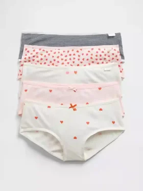 Hipster-trosor i ekologisk stretchbomull för barn (5-pack)