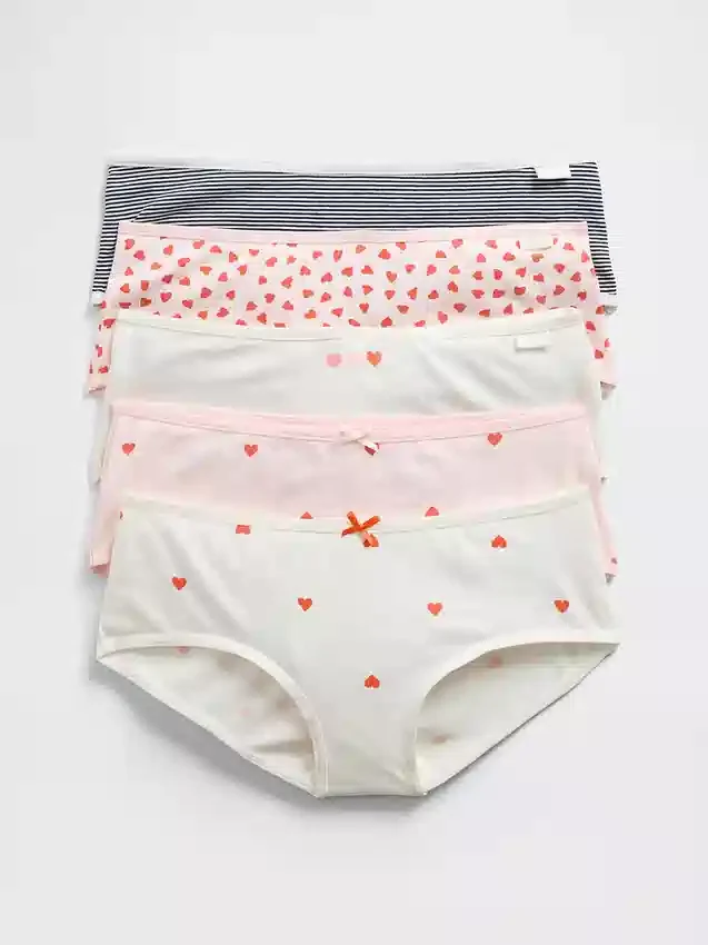 Hipster-trosor i ekologisk stretchbomull för barn (5-pack)