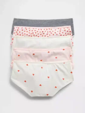 Hipster-trosor i ekologisk stretchbomull för barn (5-pack)