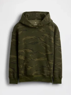Hoodie för barn i avslappnad kamouflage