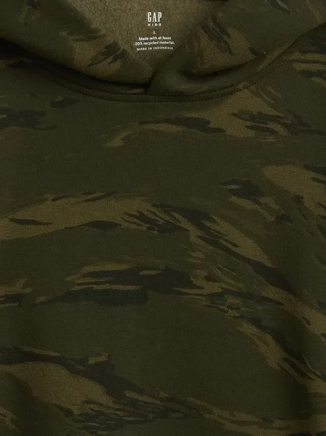 Hoodie för barn i avslappnad kamouflage