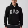 Hoodie för vuxna med Vintagesoft Arch Logo