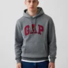 Hoodie för vuxna med Vintagesoft Arch Logo