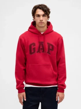 Hoodie för vuxna med Vintagesoft Arch Logo