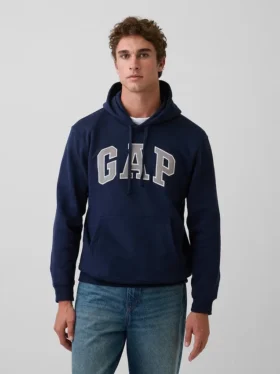 Hoodie för vuxna med Vintagesoft Arch Logo