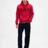 Hoodie för vuxna med Vintagesoft Arch Logo