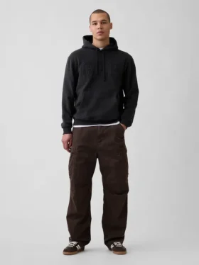 Hoodie för vuxna med Vintagesoft Arch Logo