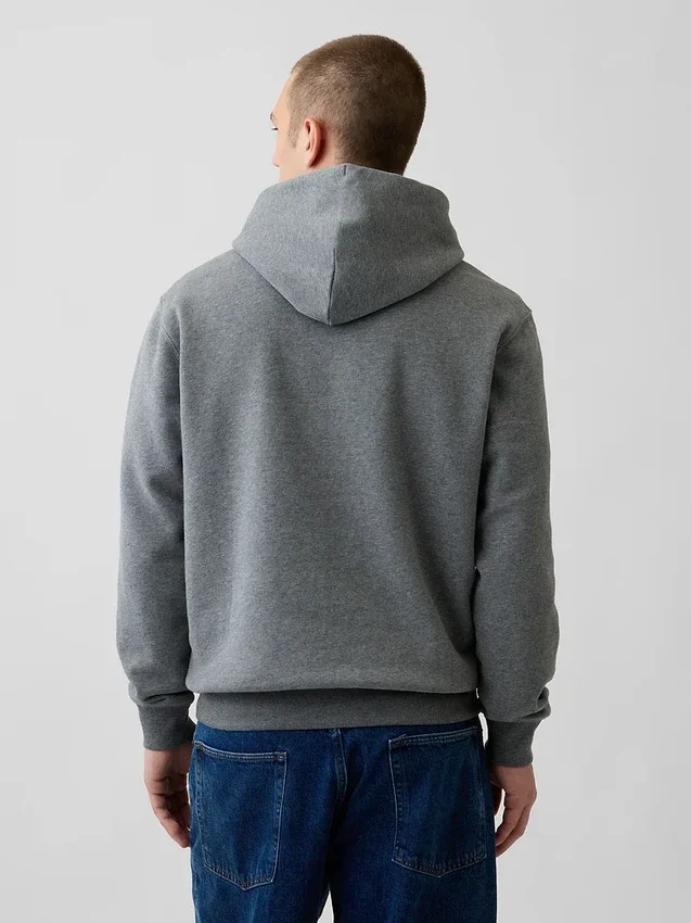 Hoodie för vuxna med Vintagesoft Arch Logo