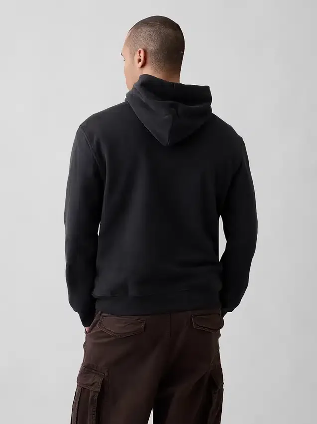 Hoodie för vuxna med Vintagesoft Arch Logo