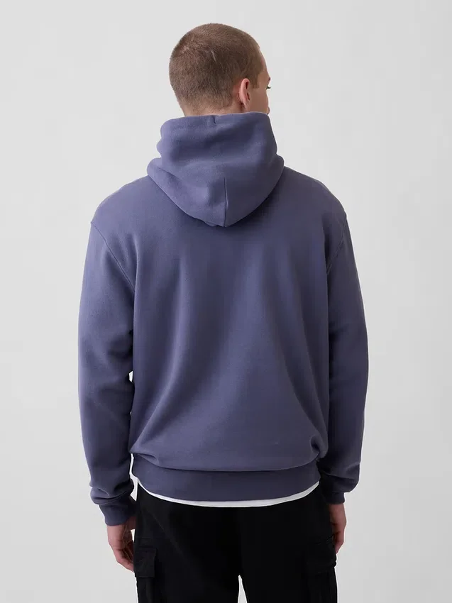 Hoodie för vuxna med Vintagesoft Arch Logo