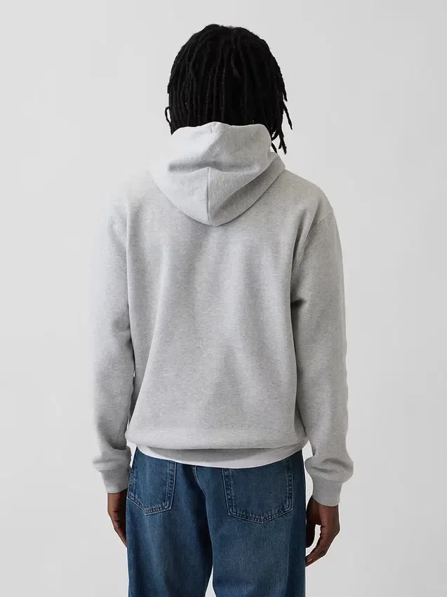Hoodie för vuxna med Vintagesoft Arch Logo