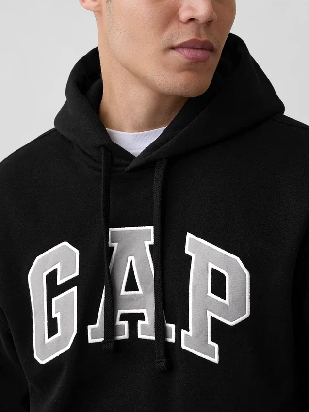 Hoodie för vuxna med Vintagesoft Arch Logo