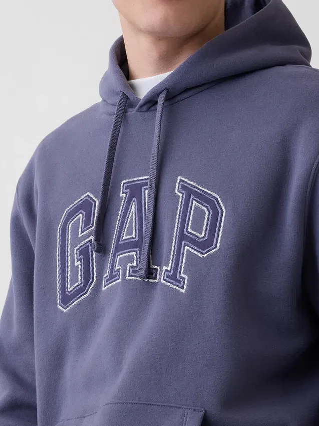 Hoodie för vuxna med Vintagesoft Arch Logo
