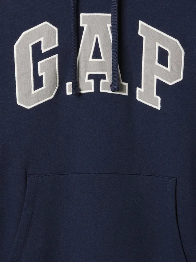 Hoodie för vuxna med Vintagesoft Arch Logo
