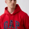 Hoodie för vuxna med Vintagesoft Arch Logo