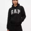 Hoodie för vuxna med Vintagesoft Arch Logo