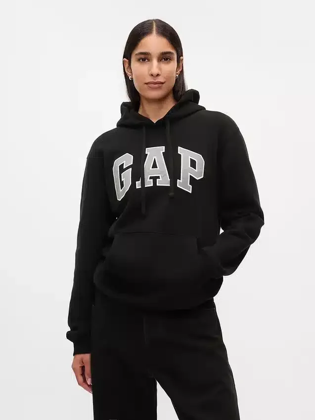 Hoodie för vuxna med Vintagesoft Arch Logo