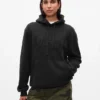 Hoodie för vuxna med Vintagesoft Arch Logo