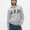 Hoodie för vuxna med Vintagesoft Arch Logo