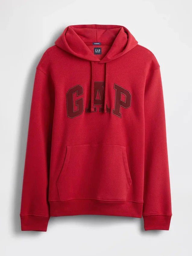 Hoodie för vuxna med Vintagesoft Arch Logo
