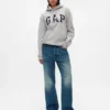 Hoodie för vuxna med Vintagesoft Arch Logo