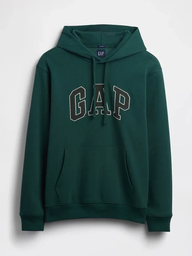 Hoodie för vuxna med Vintagesoft Arch Logo