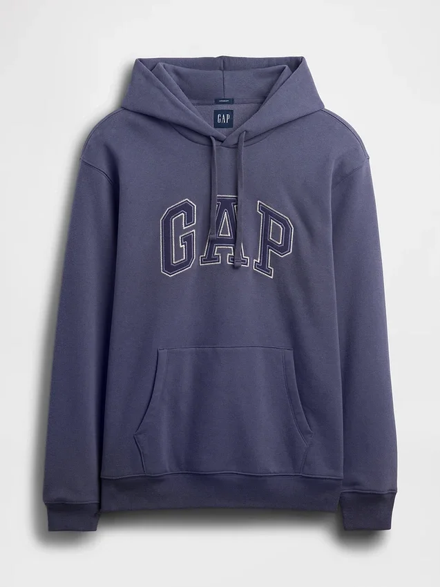 Hoodie för vuxna med Vintagesoft Arch Logo