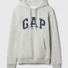 Hoodie för vuxna med Vintagesoft Arch Logo