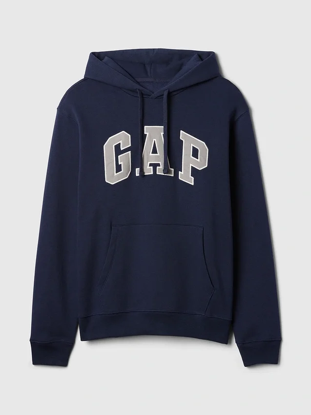 Hoodie för vuxna med Vintagesoft Arch Logo