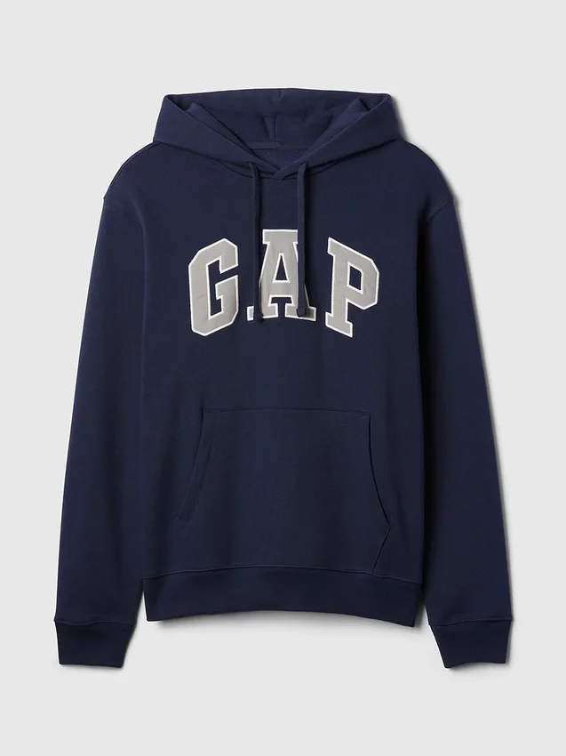 Hoodie för vuxna med Vintagesoft Arch Logo