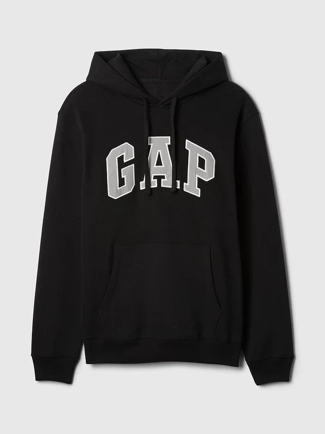 Hoodie för vuxna med Vintagesoft Arch Logo