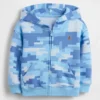 Hoodie med dragkedja för Baby & Småbarn i Vintagesoft-kamouflage