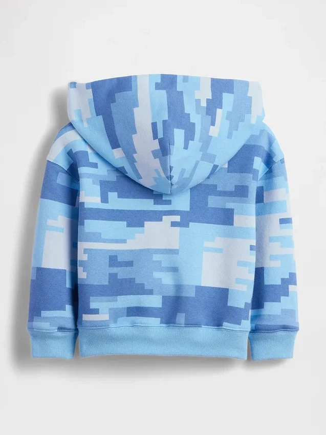 Hoodie med dragkedja för Baby & Småbarn i Vintagesoft-kamouflage