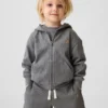 Hoodie med dragkedja i våffelstickat för Baby & Småbarn