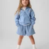 Hoodie med dragkedja i våffelstickat för Baby & Småbarn