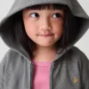 Hoodie med dragkedja i våffelstickat för Baby & Småbarn