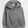 Hoodie med dragkedja i våffelstickat för Baby & Småbarn
