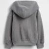 Hoodie med dragkedja i våffelstickat för Baby & Småbarn