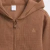 Hoodie med dragkedja i våffelstickat för Baby & Småbarn