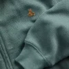 Hoodie med dragkedja i våffelstickat för Baby & Småbarn