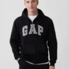 Hoodie med dragkedja och Vintagesoft Arch Logo för vuxna