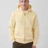 Hoodie med dragkedja och Vintagesoft Arch Logo för vuxna
