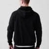Hoodie med dragkedja och Vintagesoft Arch Logo för vuxna
